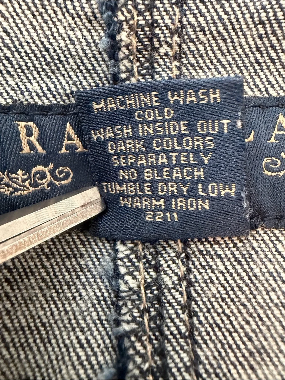 Rafaella Navy Denim Tailored Blazer Jacket